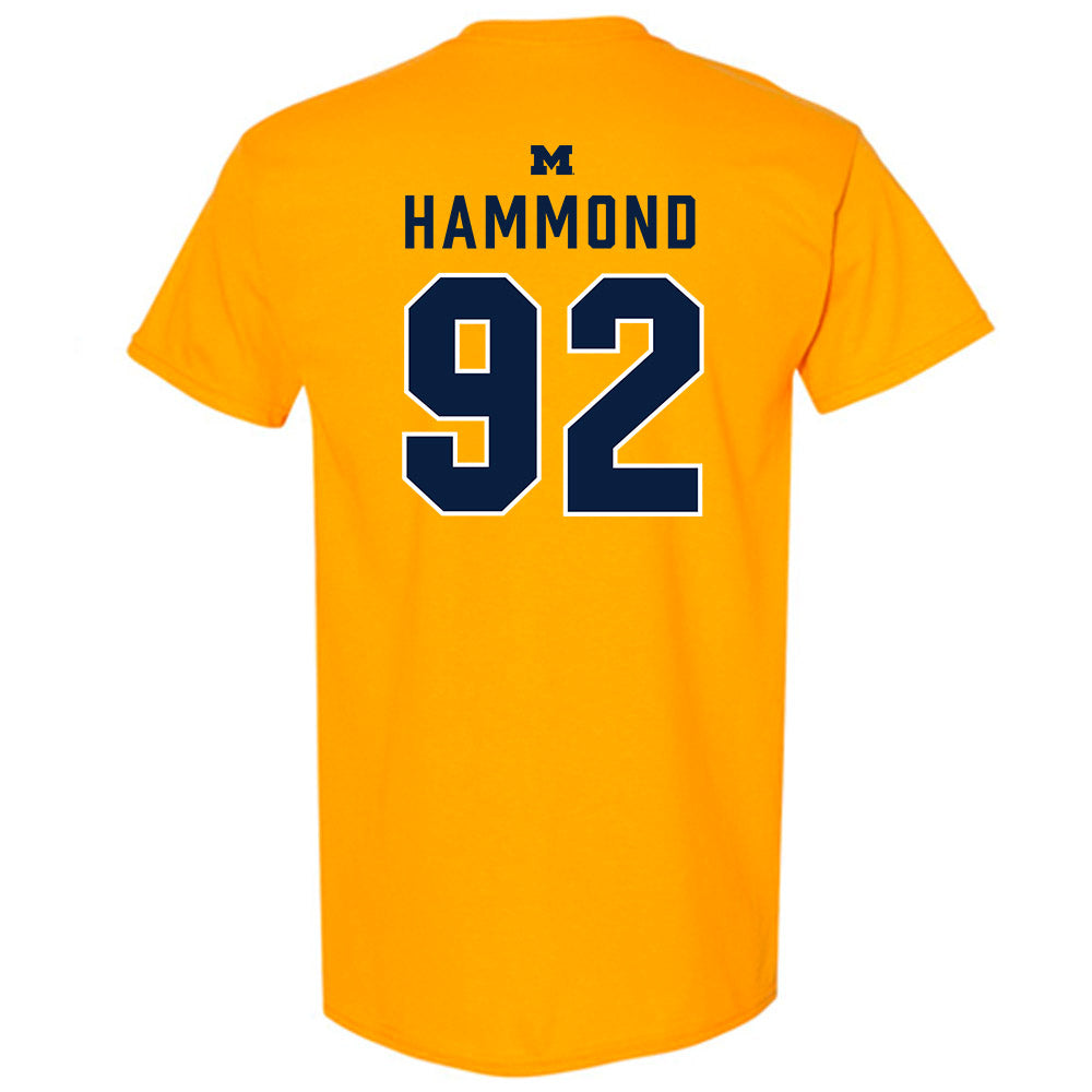 Michigan - NCAA Football : Ted Hammond - Classic Shersey T-Shirt-1