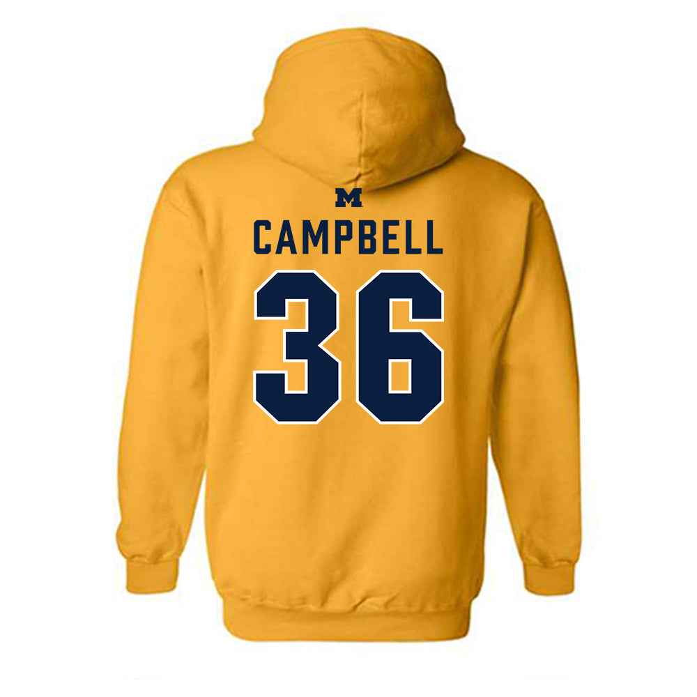 Michigan - NCAA Baseball : Josh Campbell - Classic Shersey Hooded Sweatshirt-1