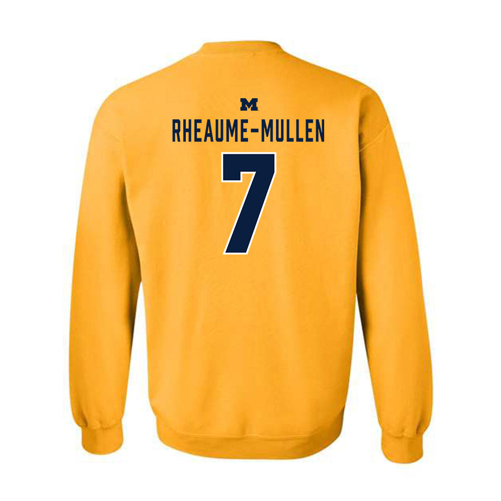 Michigan - NCAA Men's Ice Hockey : Dakoda Rheaume-Mullen - Classic Shersey Crewneck Sweatshirt-1