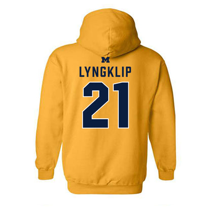 Michigan - NCAA Men's Lacrosse : Ryan Lyngklip - Classic Shersey Hooded Sweatshirt-1