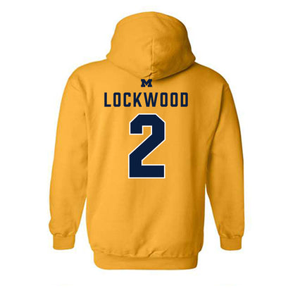 Michigan - NCAA Men's Lacrosse : Bo Lockwood - Classic Shersey Hooded Sweatshirt-1