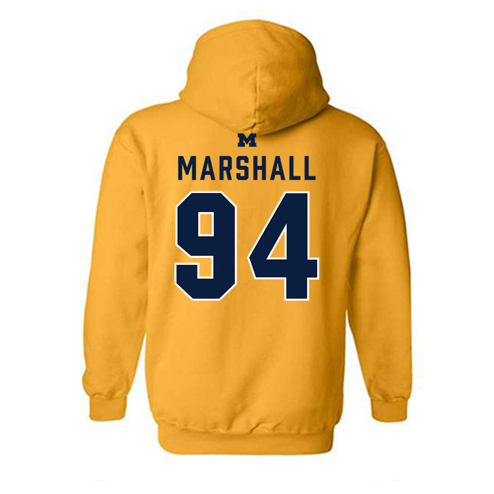 Michigan - NCAA Football : Nate Marshall - Classic Shersey Hooded Sweatshirt-1