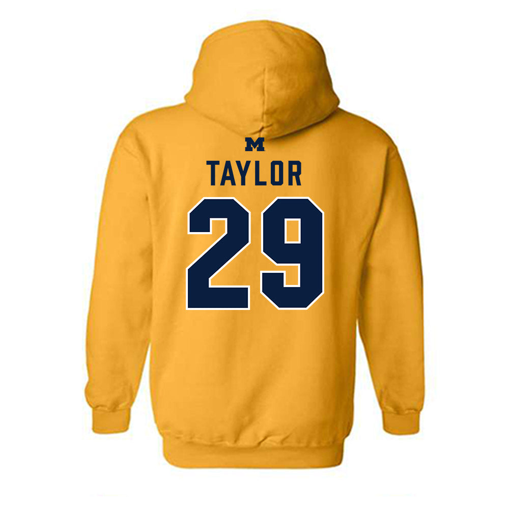 Michigan - NCAA Football : Chase Taylor - Classic Shersey Hooded Sweatshirt-1