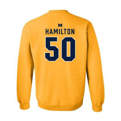 Michigan - NCAA Football : Luke Hamilton - Classic Shersey Crewneck Sweatshirt-1
