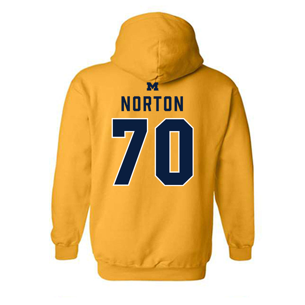 Michigan - NCAA Football : Brady Norton - Classic Shersey Hooded Sweatshirt-1