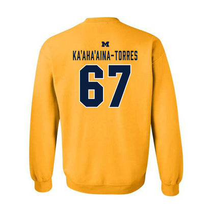 Michigan - NCAA Football : Houston Ka'aha'aina-Torres - Classic Shersey Crewneck Sweatshirt-1