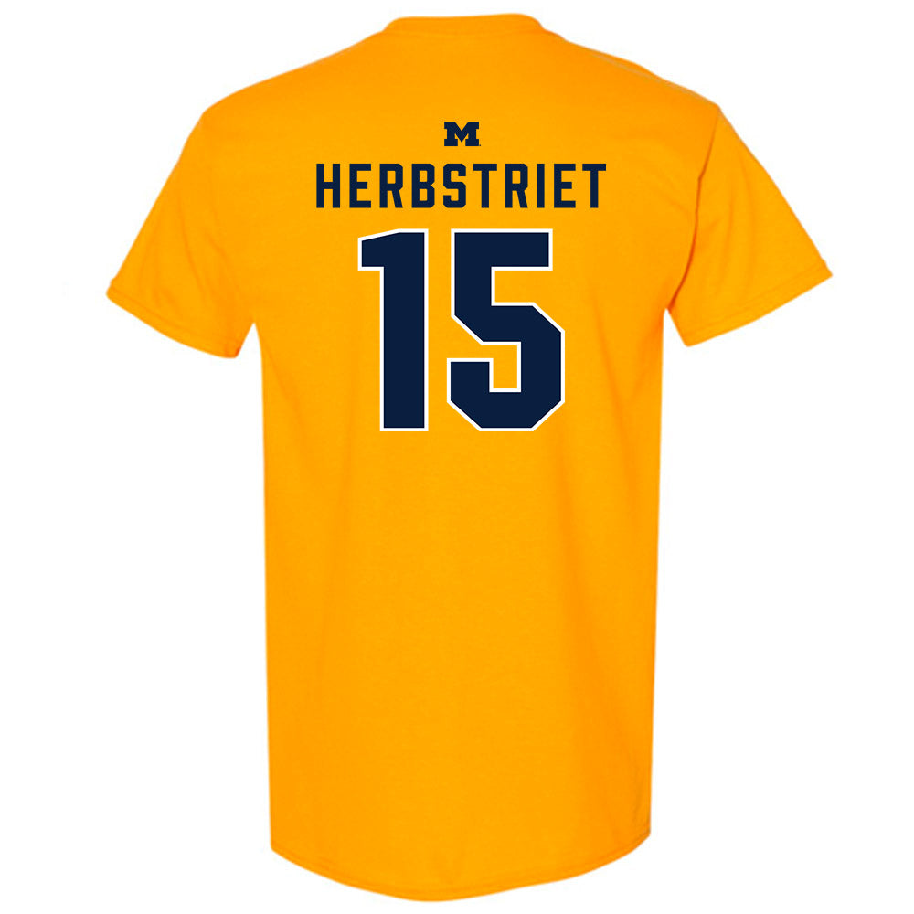 Michigan - NCAA Football : Chase Herbstriet - Classic Shersey T-Shirt-1