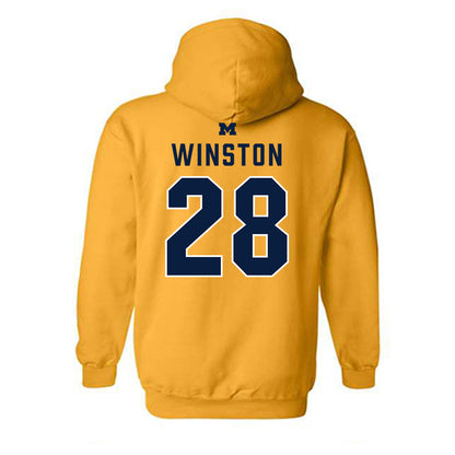 Michigan - NCAA Football : Kainoa Winston - Classic Shersey Hooded Sweatshirt-1