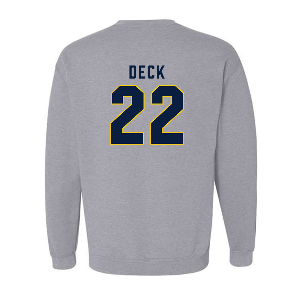 Michigan - NCAA Football : Jordan Deck - Classic Shersey Crewneck Sweatshirt-1