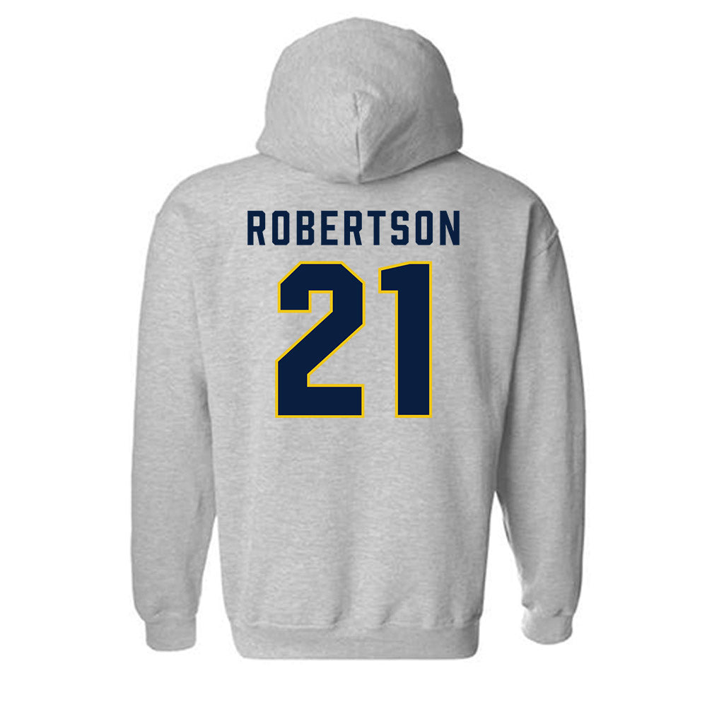 Michigan - NCAA Men's Ice Hockey : Ben Robertson - Classic Shersey Hooded Sweatshirt-1