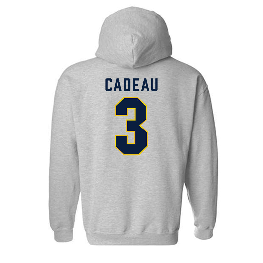 Michigan - NCAA Men's Basketball : Elliot Cadeau - Classic Shersey Hooded Sweatshirt-1
