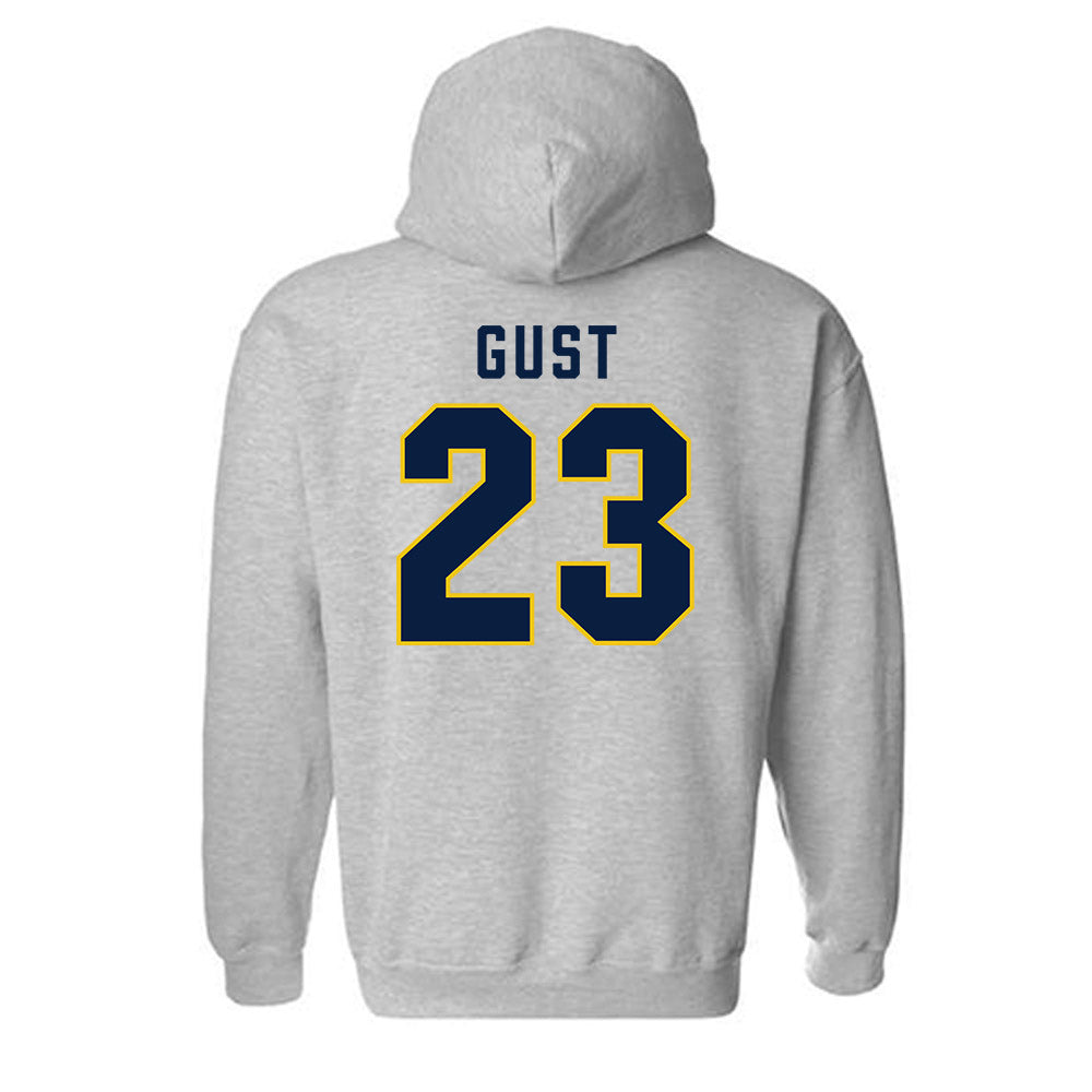 Michigan - NCAA Men's Ice Hockey : Miles Gust - Classic Shersey Hooded Sweatshirt-1