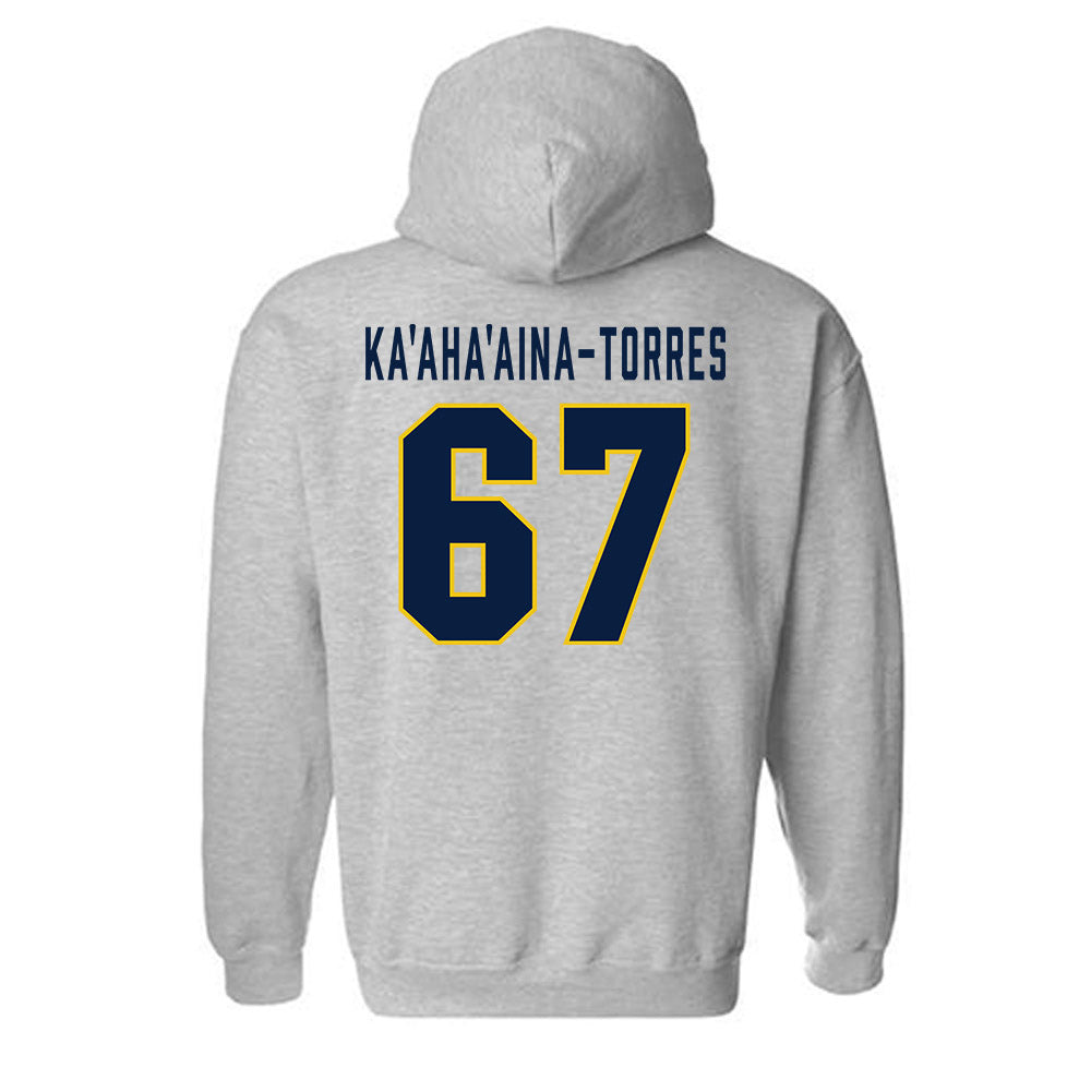 Michigan - NCAA Football : Houston Ka'aha'aina-Torres - Classic Shersey Hooded Sweatshirt-1
