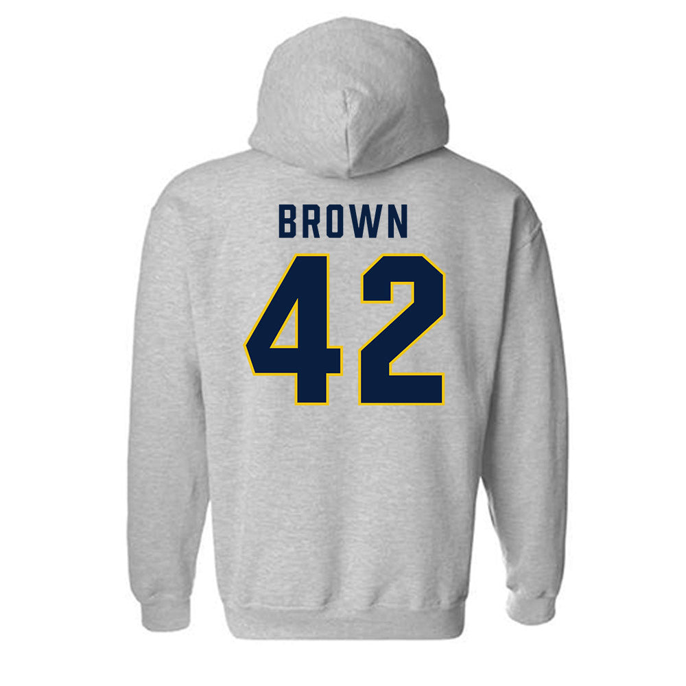 Michigan - NCAA Baseball : Justin Brown - Classic Shersey Hooded Sweatshirt-1