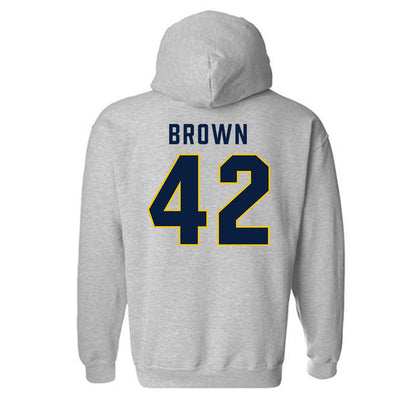 Michigan - NCAA Baseball : Justin Brown - Classic Shersey Hooded Sweatshirt-1