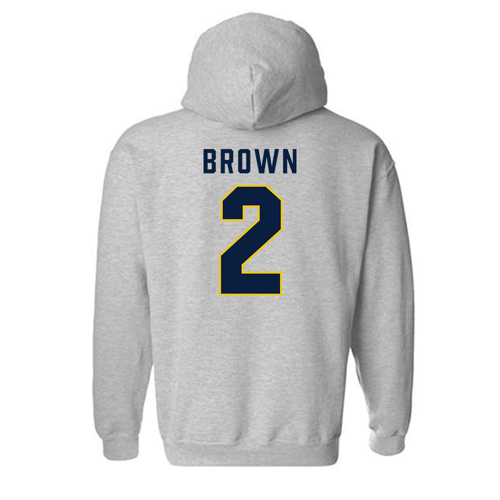 Michigan - NCAA Women's Basketball : Macy Brown - Classic Shersey Hooded Sweatshirt-1