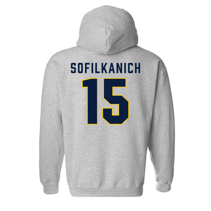 Michigan - NCAA Women's Basketball : Ashley Sofilkanich - Classic Shersey Hooded Sweatshirt-1