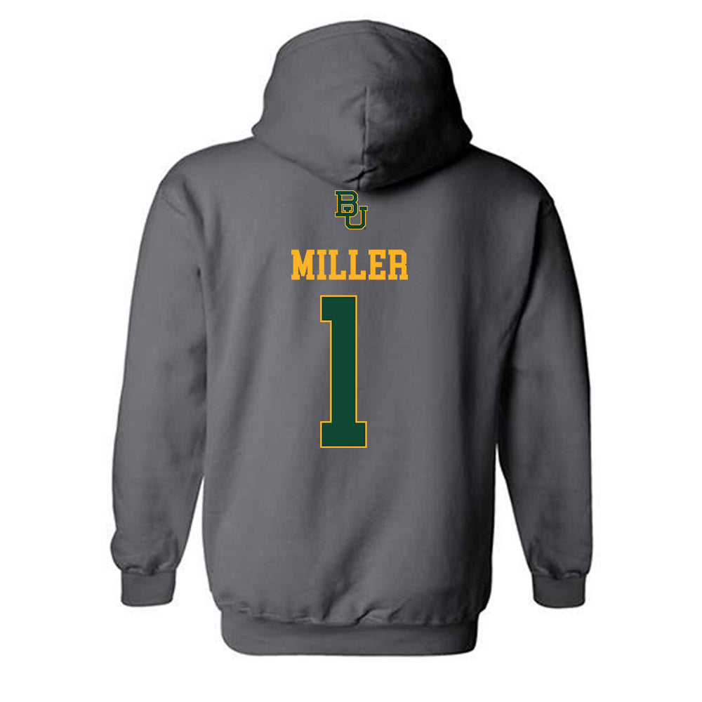 Baylor - NCAA Football : Drelon Miller - Sports Shersey Hooded Sweatshirt-1