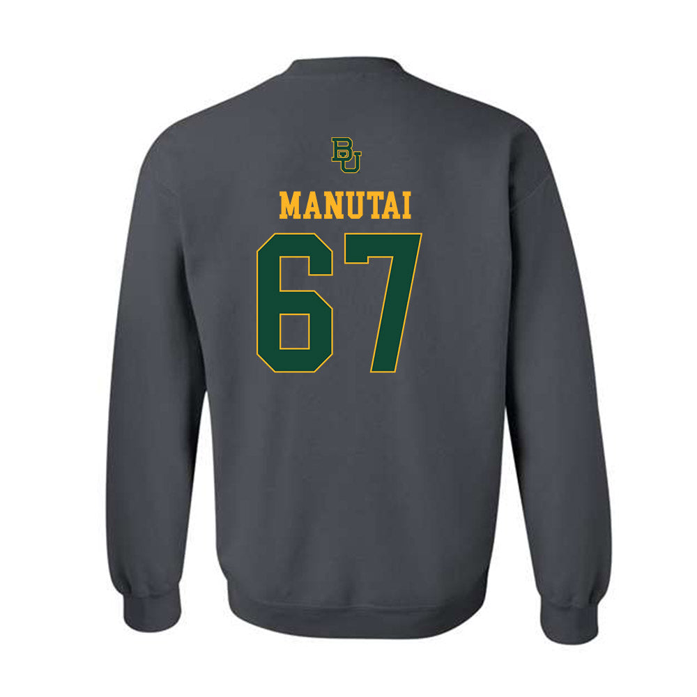 Baylor - NCAA Football : Aleki Manutai - Sports Shersey Crewneck Sweatshirt-1