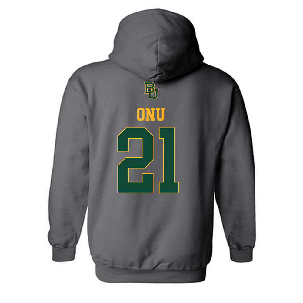 Baylor - NCAA Football : Bo Onu - Sports Shersey Hooded Sweatshirt-1