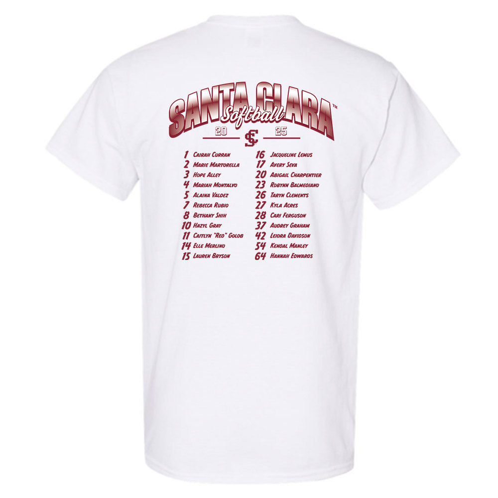SCU - NCAA Softball : - Roster T-Shirt-1
