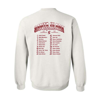 SCU - NCAA Softball : - Roster Crewneck Sweatshirt-1