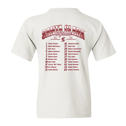SCU - NCAA Softball : - Roster Youth T-Shirt-1