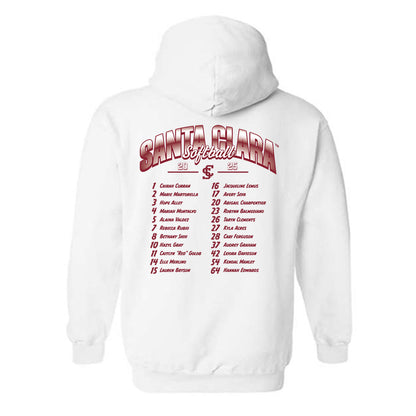 SCU - NCAA Softball : - Roster Hooded Sweatshirt-1