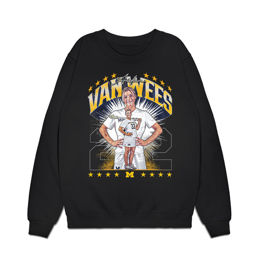 Michigan - NCAA Women's Lacrosse : Truus van Wees - Collage Premium Crewneck Sweatshirt-0