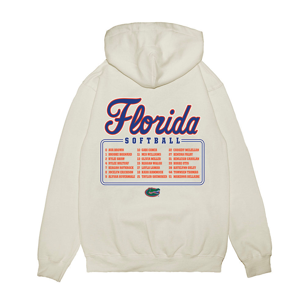 Florida - NCAA Softball : - Roster Premium Hooded Sweatshirt-1