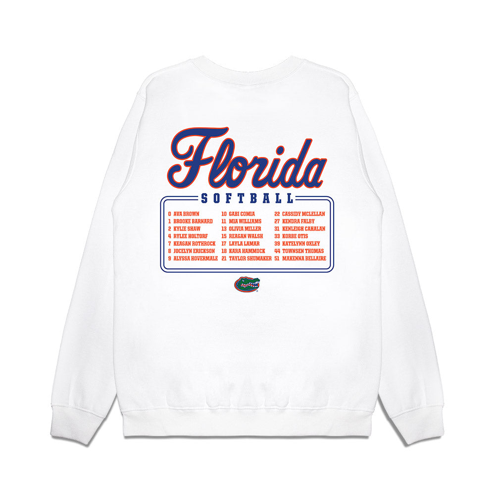 Florida - NCAA Softball : - Roster Premium Crewneck Sweatshirt-1