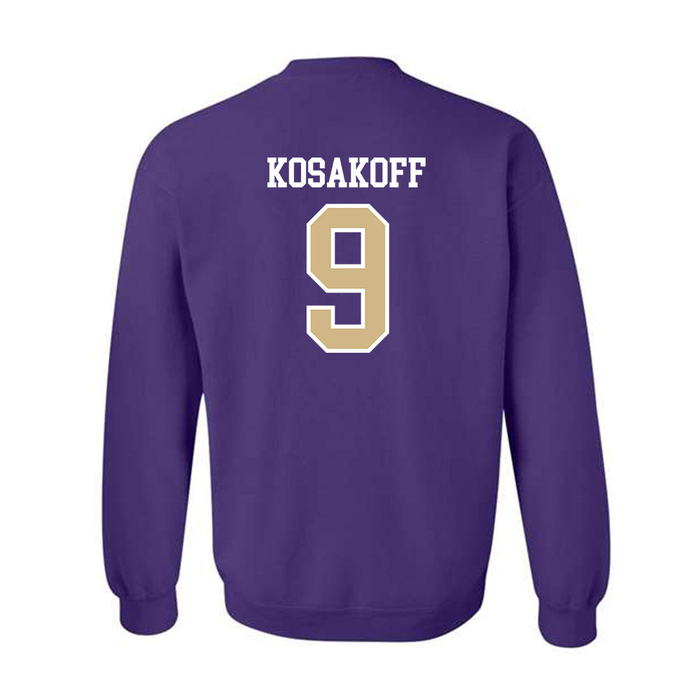 Washington - NCAA Men's Soccer : Charlie Kosakoff - Classic Shersey Crewneck Sweatshirt-1
