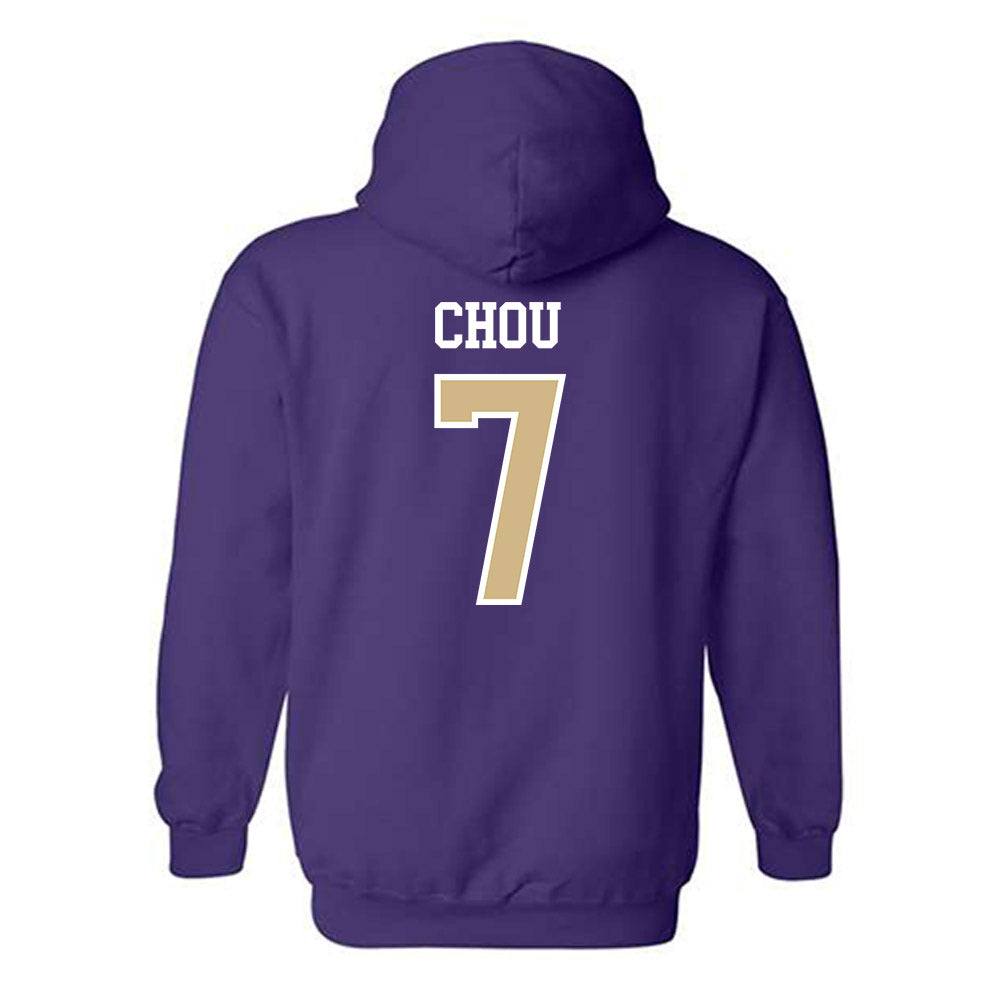 Washington - NCAA Women's Soccer : ANGELICA Chou - Classic Shersey Hooded Sweatshirt-1