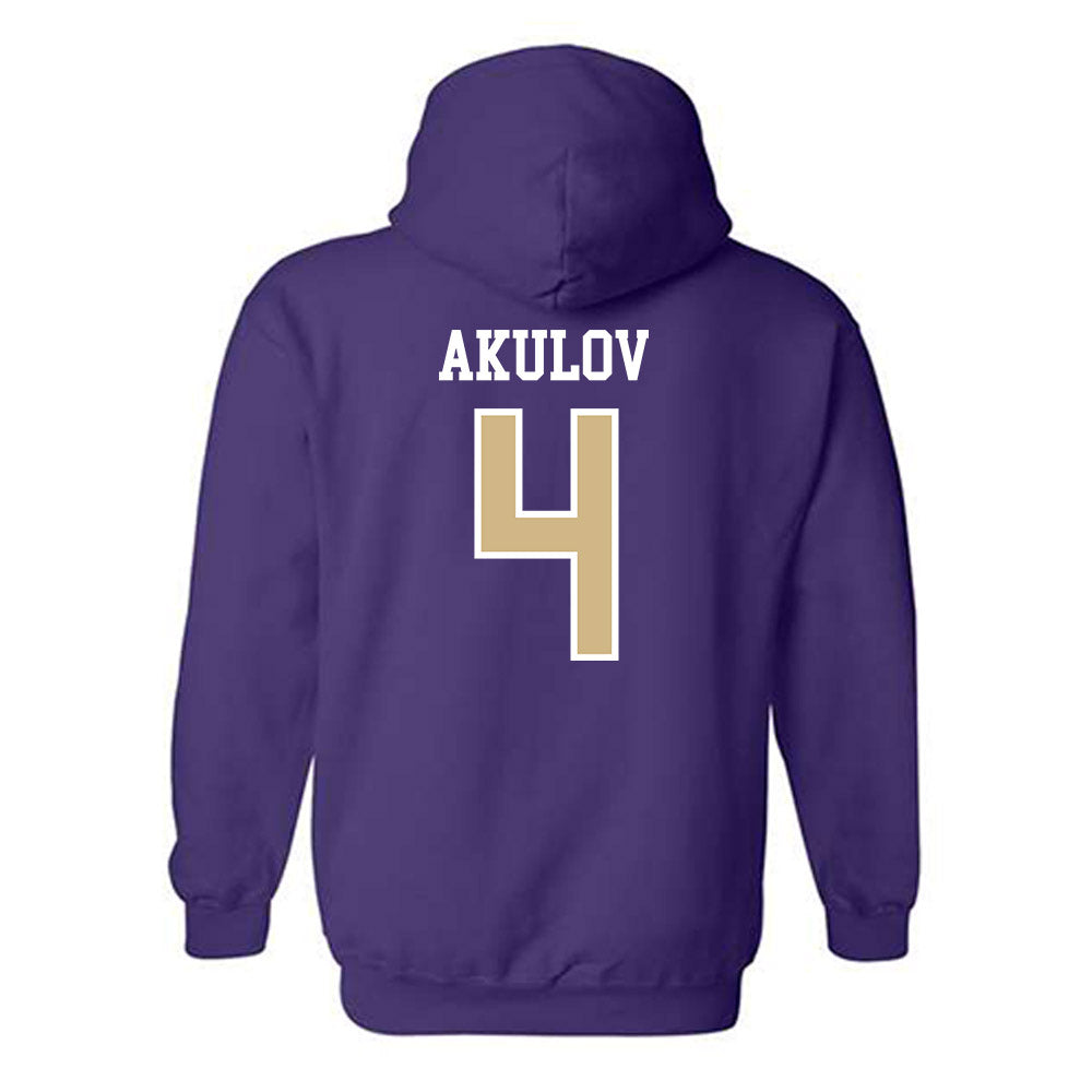 Washington - NCAA Men's Soccer : Egor Akulov - Classic Shersey Hooded Sweatshirt-1