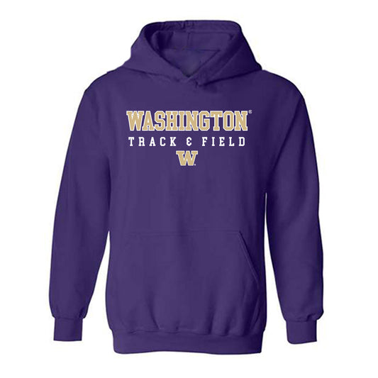 Washington - NCAA Men's Track & Field : Tomeko Cates - Classic Shersey Hooded Sweatshirt-0