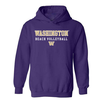 Washington - NCAA Beach Volleyball : Piper Stephenson - Sports Shersey Hooded Sweatshirt-0