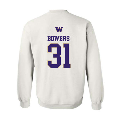Washington - NCAA Men's Soccer : Brecken Bowers - Sports Shersey Crewneck Sweatshirt-1