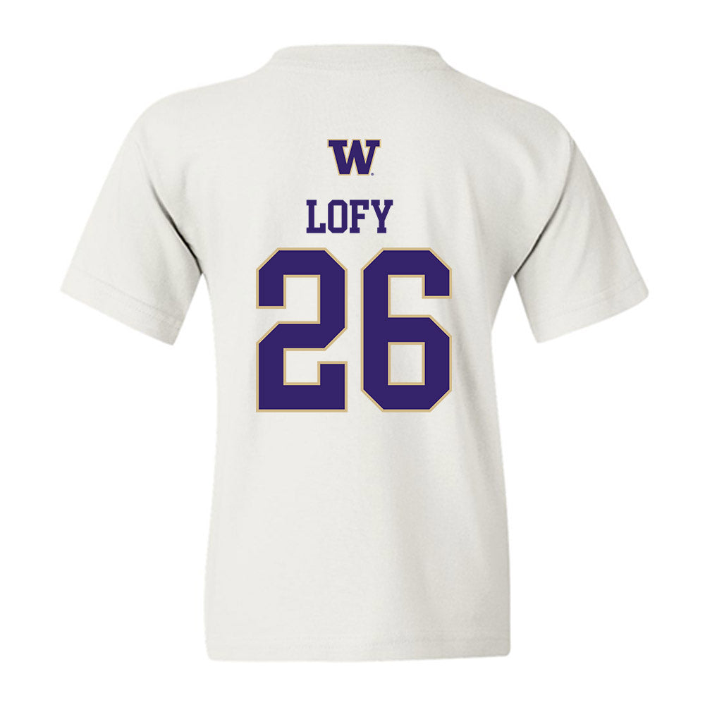 Washington - NCAA Men's Soccer : Connor Lofy - Sports Shersey Youth T-Shirt-1