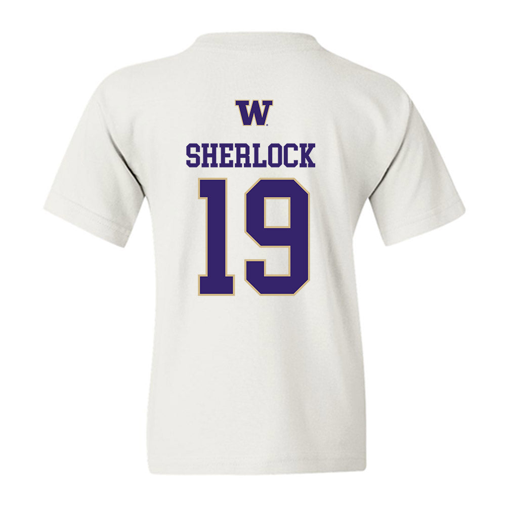 Washington - NCAA Men's Soccer : Mikey Sherlock - Sports Shersey Youth T-Shirt-1
