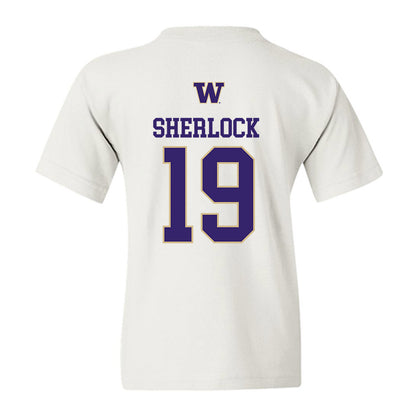 Washington - NCAA Men's Soccer : Mikey Sherlock - Sports Shersey Youth T-Shirt-1