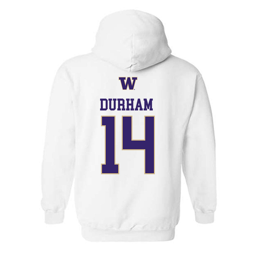 Washington - NCAA Women's Soccer : Elle Durham - Sports Shersey Hooded Sweatshirt-1