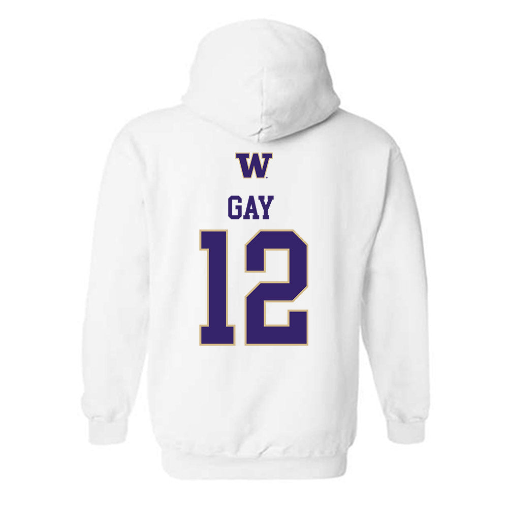 Washington - NCAA Men's Soccer : Carter Gay - Sports Shersey Hooded Sweatshirt-1