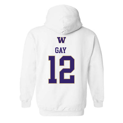 Washington - NCAA Men's Soccer : Carter Gay - Sports Shersey Hooded Sweatshirt-1