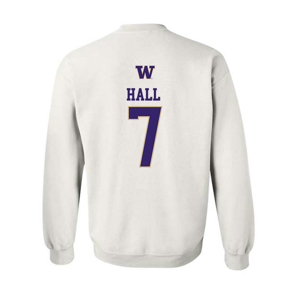 Washington - NCAA Men's Soccer : Alex Hall - Sports Shersey Crewneck Sweatshirt-1