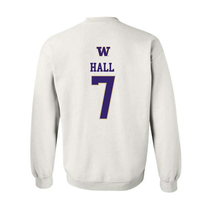 Washington - NCAA Men's Soccer : Alex Hall - Sports Shersey Crewneck Sweatshirt-1