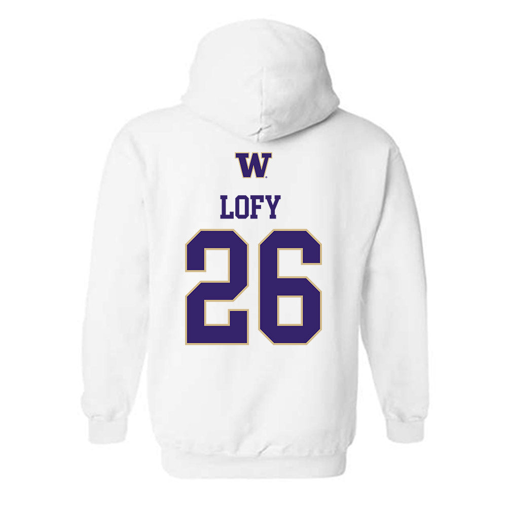 Washington - NCAA Men's Soccer : Connor Lofy - Sports Shersey Hooded Sweatshirt-1