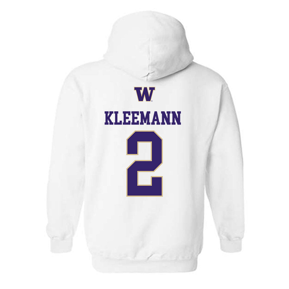 Washington - NCAA Men's Soccer : Philip Kleemann - Sports Shersey Hooded Sweatshirt-1