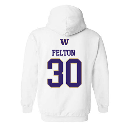 Washington - NCAA Men's Soccer : Jaeger Felton - Sports Shersey Hooded Sweatshirt-1