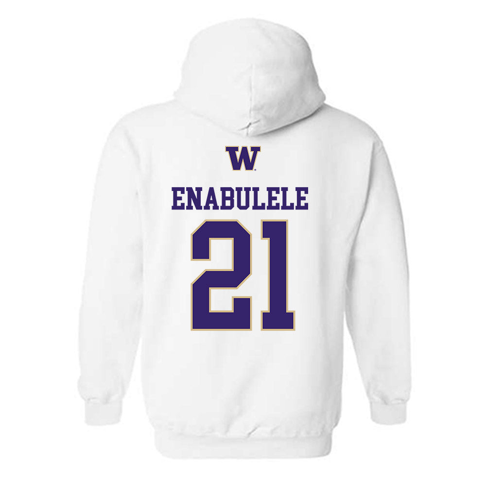Washington - NCAA Men's Soccer : Osato Enabulele - Sports Shersey Hooded Sweatshirt-1