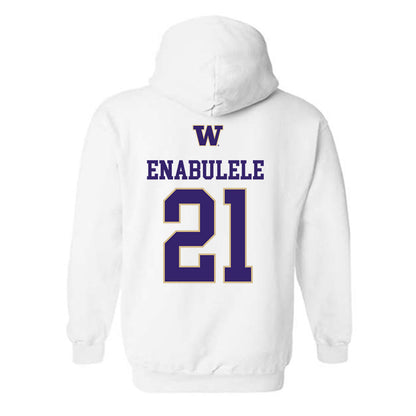 Washington - NCAA Men's Soccer : Osato Enabulele - Sports Shersey Hooded Sweatshirt-1